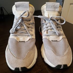 ADIDAS NITE JOGGER GREY TWO SOLAR ORANGE